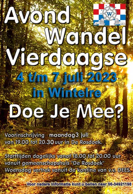 Poster Wandelvierdaagse 2023 457x662